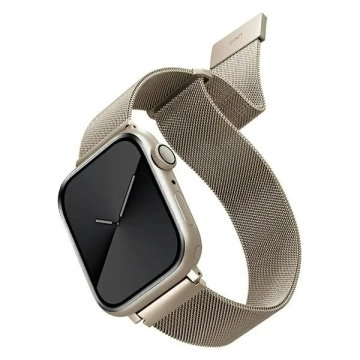 Pasek UNIQ Dante Apple Watch Series 4/5/6/7/8/SE/SE2 38/40/41mm Starlight з нержавіючої сталі