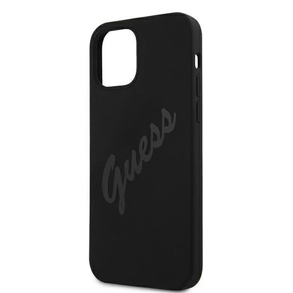 Guess GUHCP12LLSVSBK iPhone 12 Pro Max 6,7" czarny/чорний твердий чохол Script Vintage