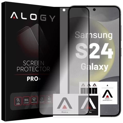 Alogy Privacy Glass gehärtetes Glas für Samsung Galaxy S24, matte Displayschutzfolie