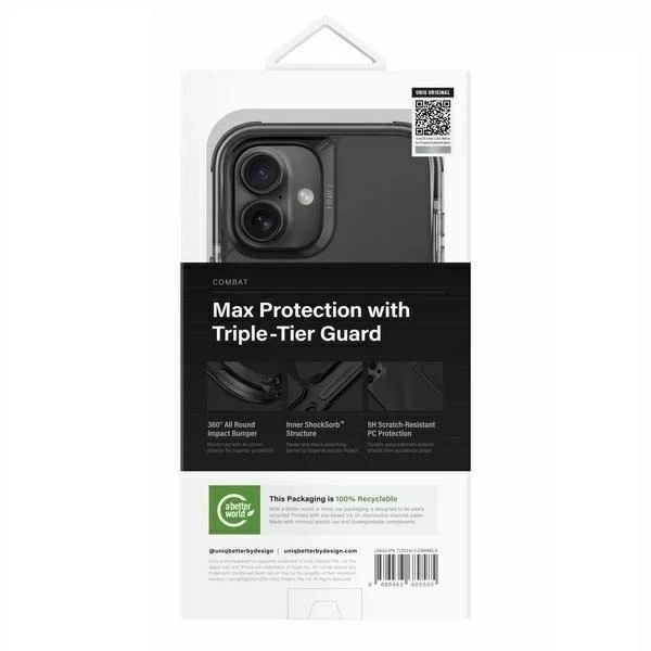 Etui UNIQ Combat pre iPhone 16 Plus 6,7" Magclick Charging Niebieski/Pearl Blue