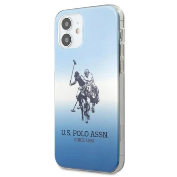 Чохол для телефону US Polo Gradient Collection для iPhone 12 mini 5,4". блакитний/синій