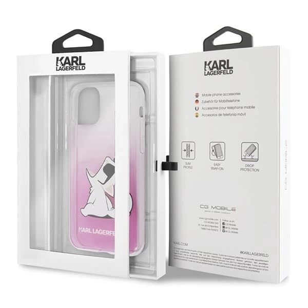 Karl Lagerfeld KLHCN58CFNRCPI iPhone 11 Pro жорсткий чохол рожевий / рожевий Choupette Fun