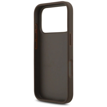 Etui Guess Hardcase 4G Big Metal Logo do iPhone 17 Pro, brązowe