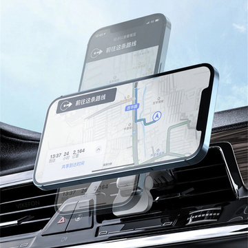 Alogy Magnetic Car Holder for MagSafe with 15W Qi Charger for Phone Grid Black