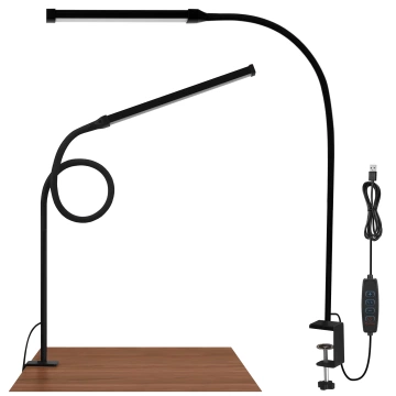 Stolová LED lampa Alogy s flexibilným ramenom na posteľový stôl