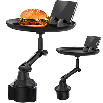 Cestovný podnos na stôl podnos do auta držiak telefónu držiak na jedlo do auta Alogy Cup Holder Black