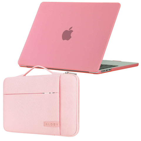 Pevné pouzdro Alogy pro Apple Macbook Air 13 2022 M2 Matte Pink Bag do 13,3 palce