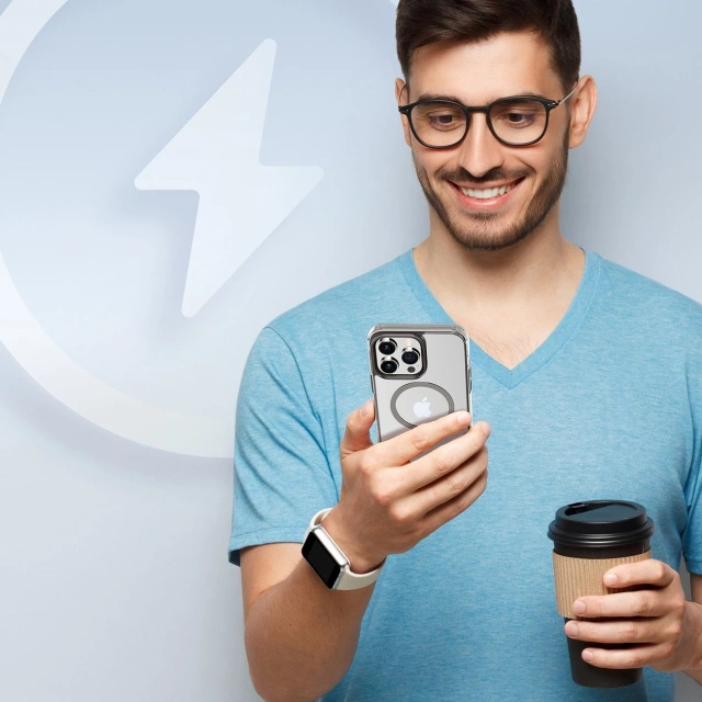 Pouzdro Dux Ducis Clin2 iPhone 14 Pro Magnetic MagSafe kryt šedý