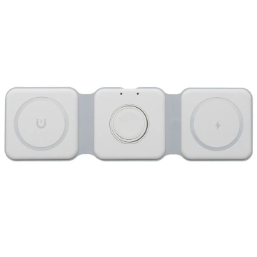 Індуктивний зарядний пристрій Ecobox MagSafe 15W білого кольору 3-в-1