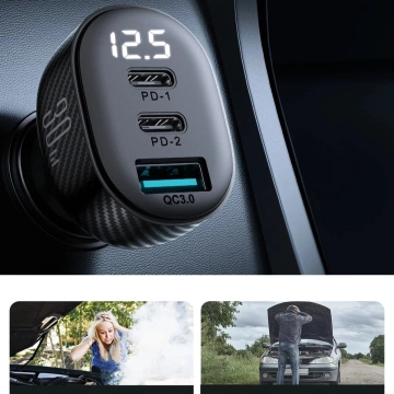 Joyroom JR-CCD04 Car Charger 30W 2×USB-C