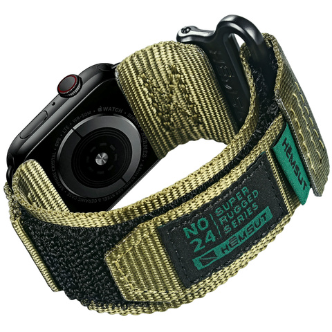 Nylonový pásek pro Apple Watch 2/3/4/5/6/7/8/9/SE/Ultra 42/44/45/49 mm Nylonový pásek Sport zelený