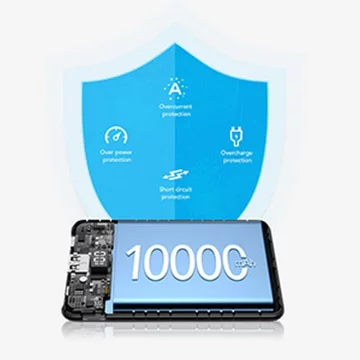 Powerbank Зовнішній акумулятор (POWER BANK) VEGER S11 - 10,000mAh LCD Quick Charge PD 22.5W black (W1140)