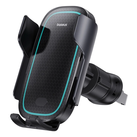 Автомобільний тримач Baseus Milky Way Pro Series BS-CM023 для вентиляційного отвору з індуктивним зарядним пристроєм 15 Вт - чорний