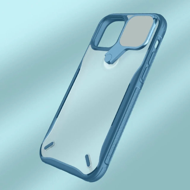 Nillkin Cyclops Case Odolné pouzdro s krytem fotoaparátu a skládacím stojánkem pro iPhone 13 černý