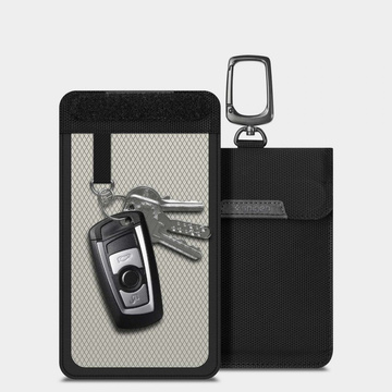Kľúčenka proti krádeži Faraday Spigen RFID Cage Signal Blocker Black