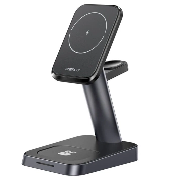 Acefast 15W Qi Wireless Charger for iPhone (with MagSafe), Apple Watch and Apple AirPods Stand Magnetic Holder Black (E3 black)