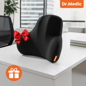 Ergonomický bederní opěrný polštář DR.MEDIC ErgoDrive™ pro automobily, řidiče, spolujezdce, kancelářské židle, herní židle a sedadla