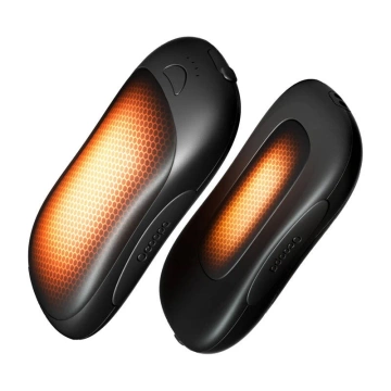 Ocoopa UT3 Pro ohrievač rúk s funkciou powerbanky 2x5000 mAh USB-C čierno-čierny