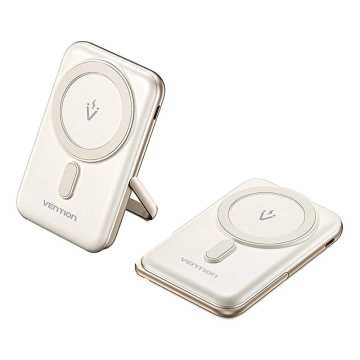 Magnetic Powerbank Vention FHNW0 20W, 10000 mAh (white)