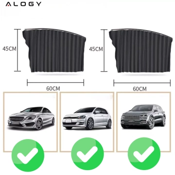 Kryt Magnetická roletka na predné bočné okná na ochranu auta pred slnkom UV ochrana Čierna [2 ks]