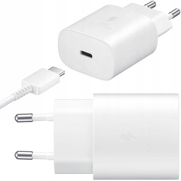 Originálna nabíjačka Samsung USB-C 25W kábel typu C 180 cm prémiová super rýchla nabíjacia súprava biela