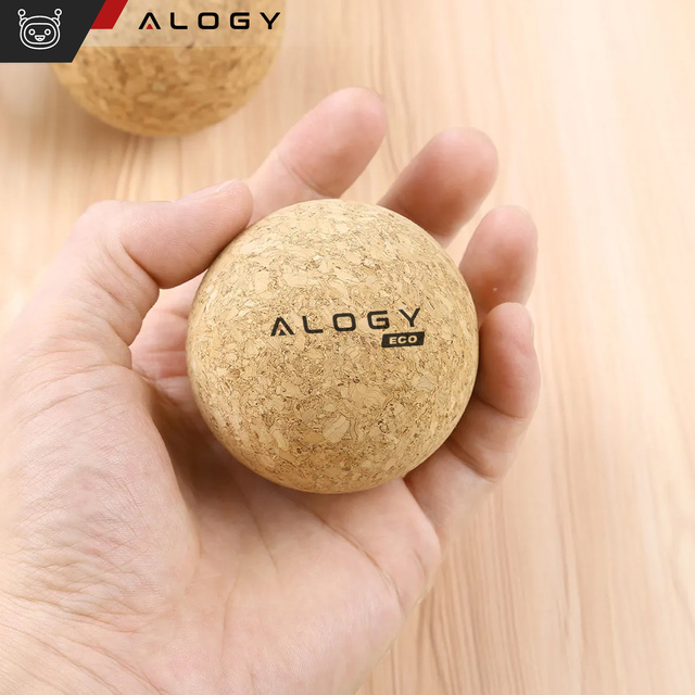 Cork ball Set of 2 ECO balls for muscle massage massager hard small Cork balls 6cm and 5.3cm Alog bag sport fitness Mat
