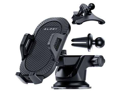 Alogy 3-in-1-Autotelefonhalter für die Windschutzscheibe, das Armaturenbrett, den Cockpit-Organizer