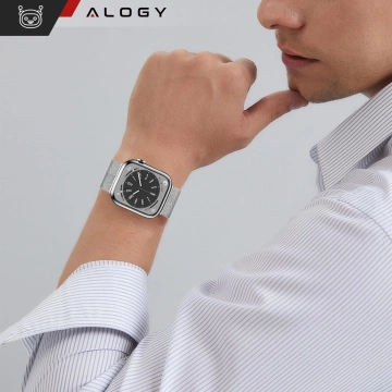 Сталевий браслет Alogy для Apple Watch 42/44/45/49 мм нержавіюча сталь Silver