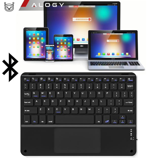 Bezdrôtová klávesnica s Bluetooth touchpadom touchpad pre PC TV tablet USB-C Alogy Wireless Black