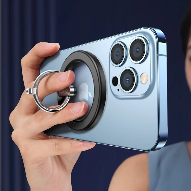 Multifunkční magnetický držák do auta s kroužkovým držákem na telefon Joyroom kit černý (JR-ZS294)