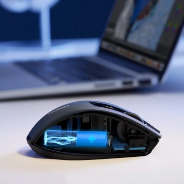 Мишка UGREEN оптична бездротова USB 2.4GHz 4000 DPI чорна (MU006)
