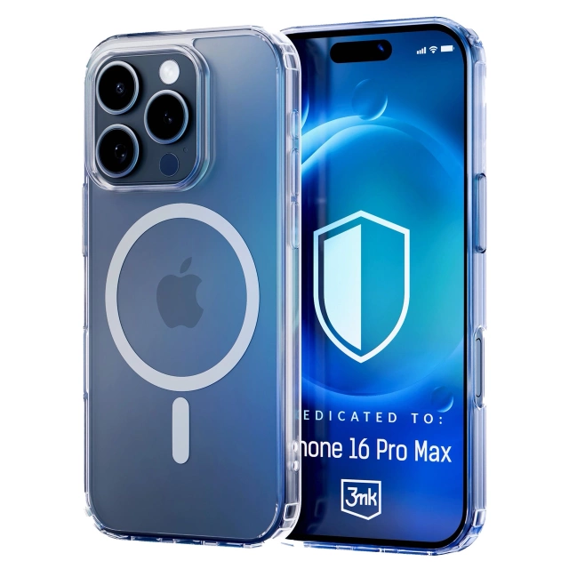 Puzdro pre Apple iPhone 16 Pro Max pre MagSafe 3mk MagCase zosilnené puzdro obrnený priehľadný chrbát