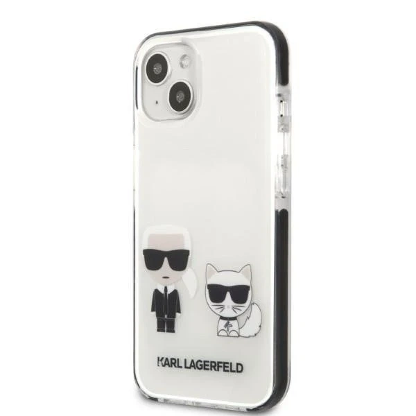 Protective phone case Karl Lagerfeld KLHCP13STPEKCW for Apple iPhone 13 Mini 5.4" hardcase white/white Karl