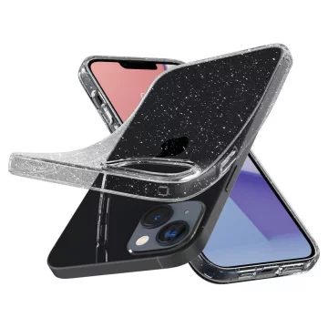 Силіконовий чохол Spigen Liquid Crystal з блискітками для iPhone 14 прозорий