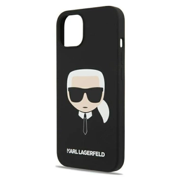Karl Lagerfeld KLHCP13SSLKHBK iPhone 13 mini 5,4" čierny/čierny pevný obal silikónový Karl`s Head