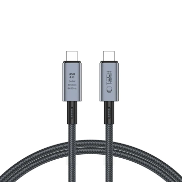 Kábel UltraBoost Max USB 4.0 8k 40 Gb/s Type-C PD240W 100 cm sivý