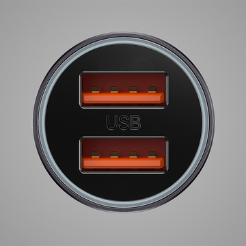 Baseus Golden Contactor Max 2x USB 60W šedá nabíječka do auta