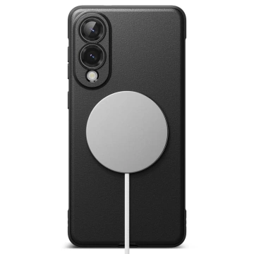 Pouzdro na Samsung Galaxy S25 Edge s magnetickým kroužkem Onyx MagSafe, černé