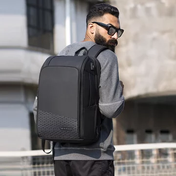 Bange Waterproof Backpack for Laptop 15.6" City Travel 45x30x16 cm for Work Airplane Men's Women's with USB Port Black
