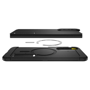 Spigen Tough Armor MagSafe Schutzhülle für Samsung Galaxy S25 Edge, Schwarz