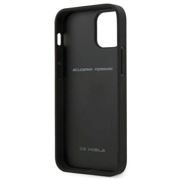 Puzdro Ferrari iPhone 12 mini 5,4" červeno/červené pevné puzdro On Track Perforated