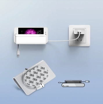 UGREEN wall holder smartphone charging stand white (30394)