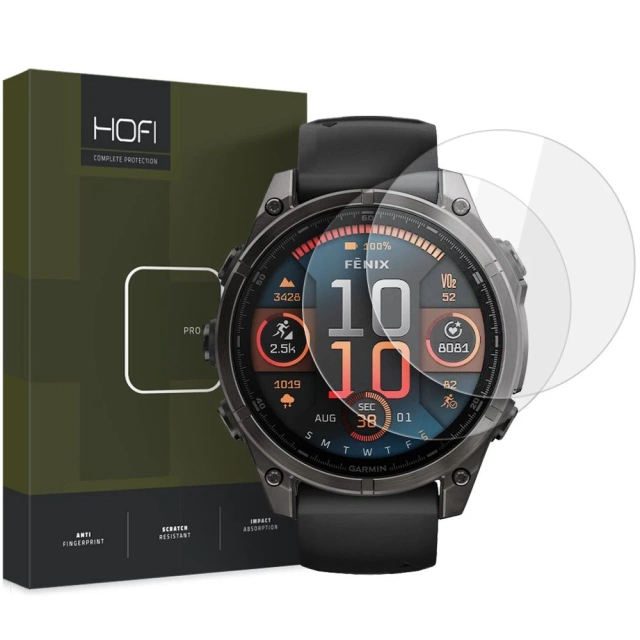 Hofi Glass Pro 2-Pack Tempered Glass for Garmin Fenix 8 (47mm) Clear