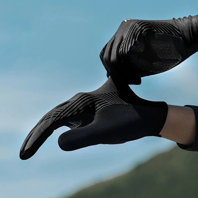 Rękawiczki Rowerowe Rockbros 3-Sezonowe XL Czarne Dotykowe