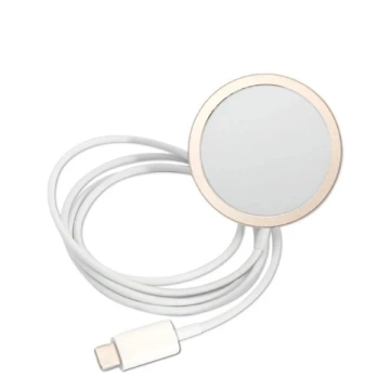 Nabíjačka puzdier Zestaw Guess GUBPP14SH4EACSB iPhone 14 6,1" niebieski/modré pevné puzdro 4G Print MagSafe
