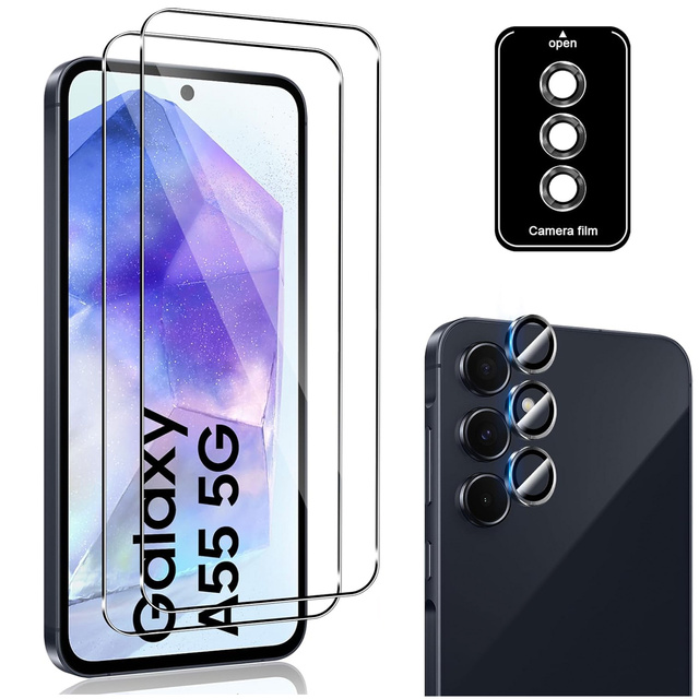 Supreme Set tempered glass for Samsung Galaxy A55 5G Clear