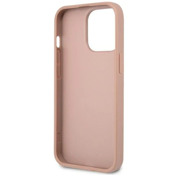 Guess GUHCP14XPSATLP Hülle für Apple iPhone 14 Pro Max 6,7" rosa/rosa Hardcase SaffianoTriangle Logo