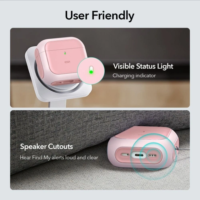Etui ESR Orbit HaloLock MagSafe do AirPods 4 Różowe