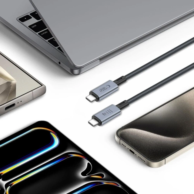 Kábel UltraBoost Max USB 4.0 8k 40 Gb/s Type-C PD240W 200 cm sivý