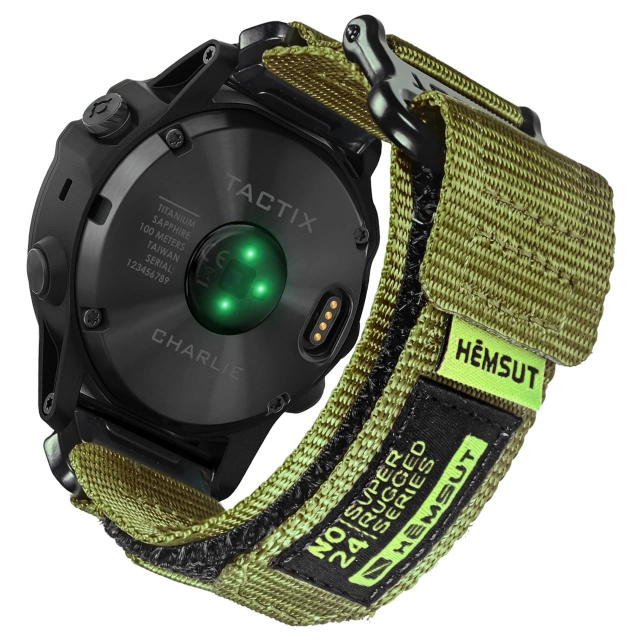 Nylon Strap for Garmin Fenix 5x 6x 7x Pro 26mm Nylon Band Sport Military green